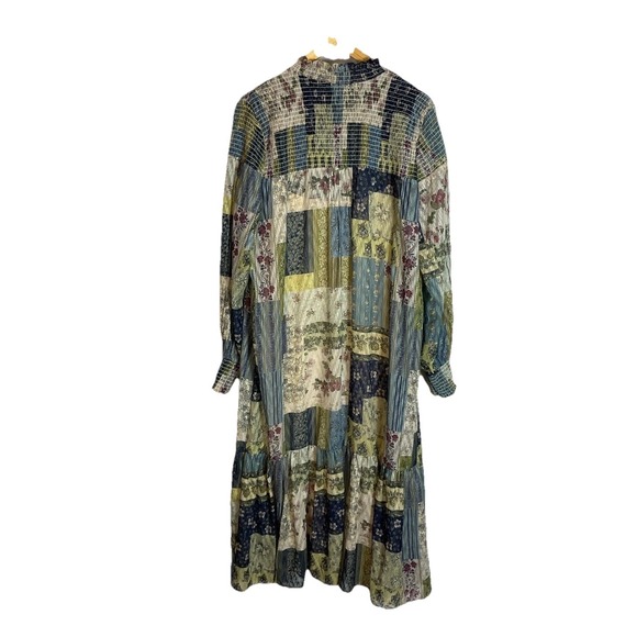 Double D Ranch size XL Maxi Dress Western wear floral mixed print long sleeve - Picture 2 of 10